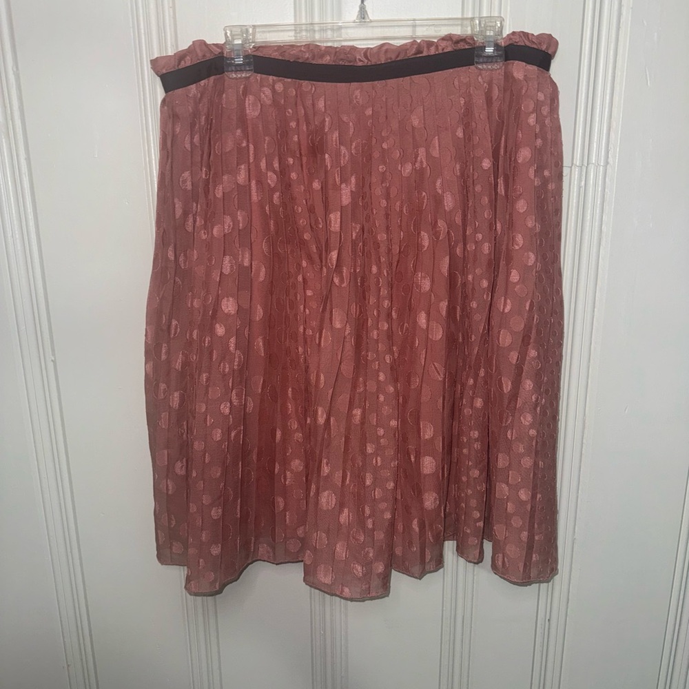 Pink Pleated Flowy Skirt by DownEast - Size Large